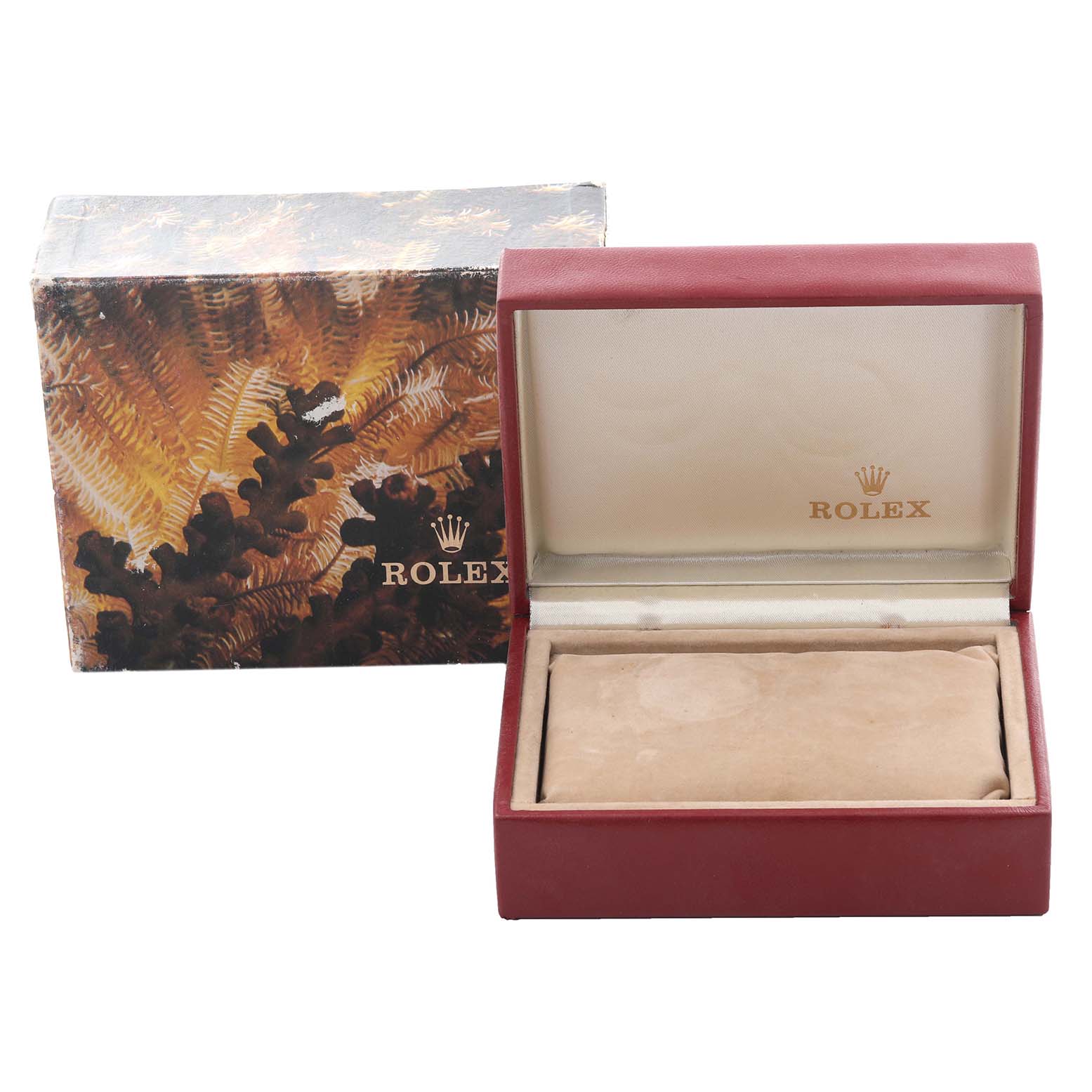 The image shows a Rolex Datejust 69173 Women's Steel and Gold (two tone) Champagne Dial 69173 Women's Steel and Gold (two tone) Champagne Dial watch box, including the inner and outer packaging.