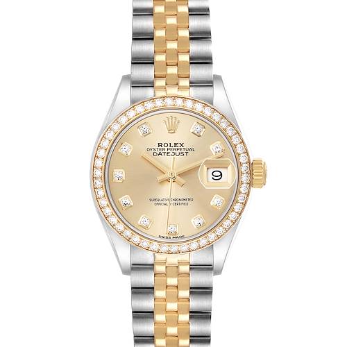 Photo of Rolex Datejust 28 Steel Yellow Gold Diamond Ladies Watch 279383