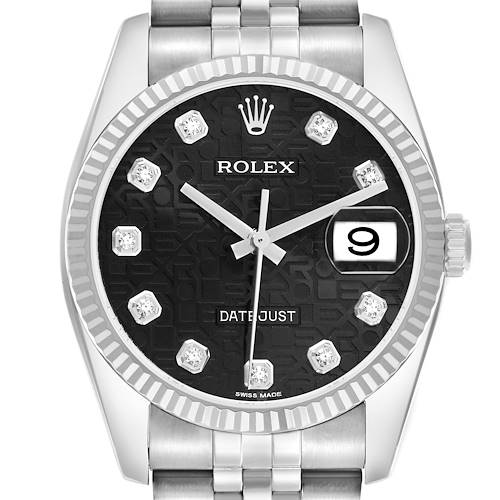 Photo of Rolex Datejust Steel White Gold Anniversary Dial Mens Watch 116234