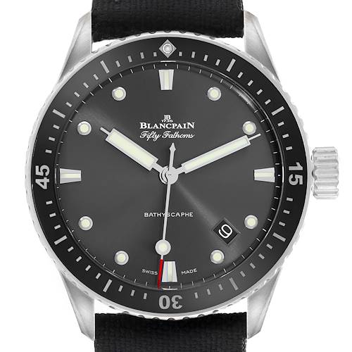 Photo of Blancpain Fifty Fathoms Bathyscaphe Black Ceramic Mens Watch 5100B Box Card