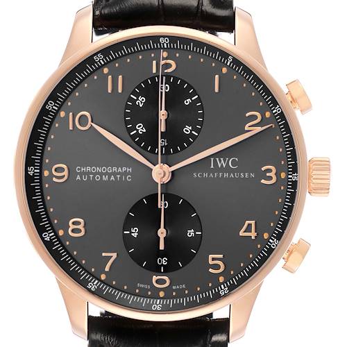 Photo of IWC Portugieser Rose Gold Chronograph Mens Watch IW371482