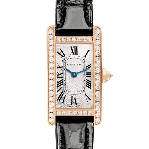 Photo of Cartier Tank Americaine Small Rose Gold Diamond Ladies Watch WJTA0002