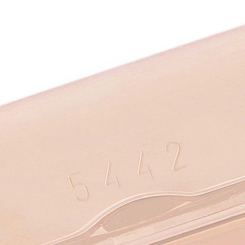 The image shows a close-up of the engraving "5442" on a Rolex Cellini 5442 Men's Rose Gold Black Dial 5442 Men's Rose Gold Black Dial model watch band clasp.