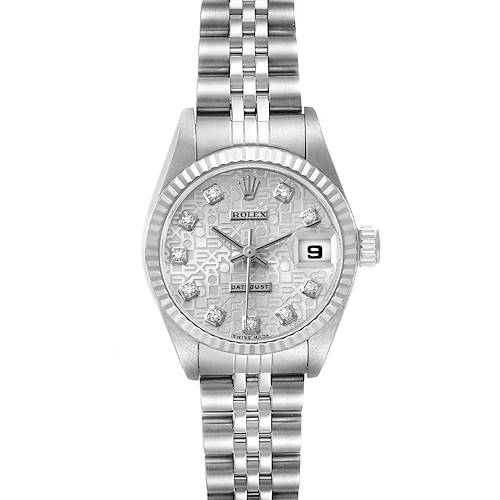 Photo of Rolex Datejust Steel White Gold Diamond Anniversary Dial Ladies Watch 79174