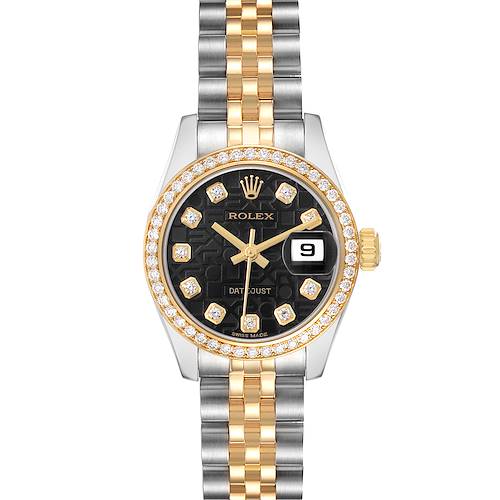 Photo of Rolex Datejust Steel Yellow Gold Diamond Anniversary Dial Ladies Watch 179383