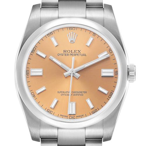 Photo of Rolex Oyster Perpetual 36 Steel White Grape Dial Mens Watch 116000 Box Card