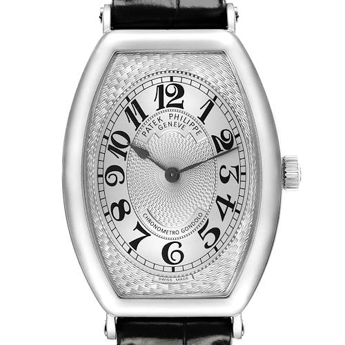 Photo of Patek Philippe Gondolo Platinum Silver Dial Mens Watch 5098 5098P