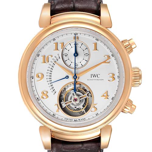 Photo of IWC Da Vinci Tourbillon Retrograde Flyback Chronograph Rose Gold Mens Watch IW393101 Box Papers