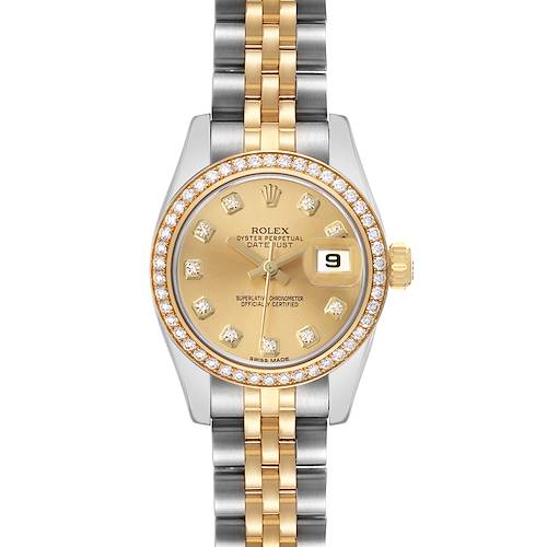 Photo of Rolex Datejust Diamond Champagne Dial Ladies Watch 179383