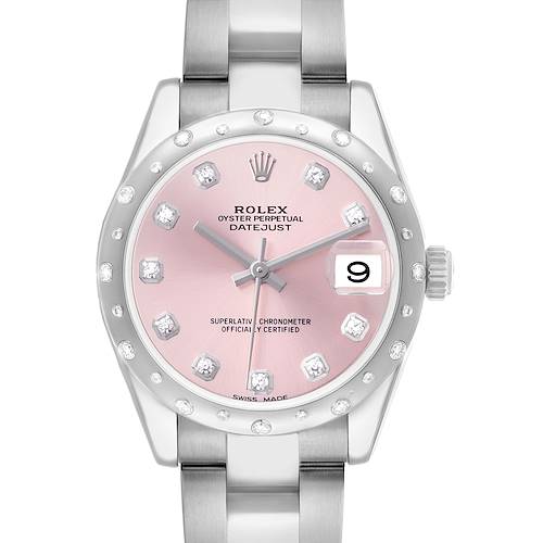 Photo of Rolex Datejust Midsize 31 Steel White Gold Diamond Ladies Watch 178344