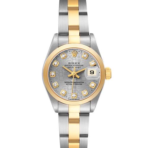 Photo of Rolex Datejust Steel Yellow Gold Diamond Silver Dial Ladies Watch 79163
