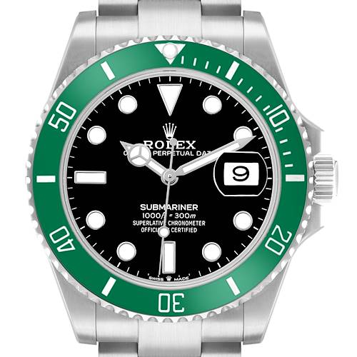 Photo of Rolex Submariner Starbucks Steel Green Bezel Mens Watch 126610LV Box Card