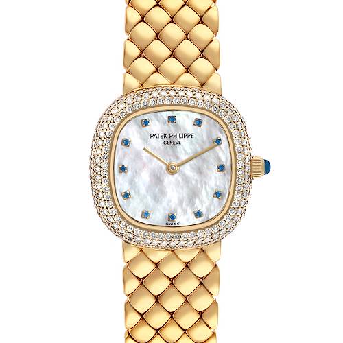 Photo of Patek Philippe Golden Ellipse Yellow Gold MOP Diamond Ladies Watch 3848