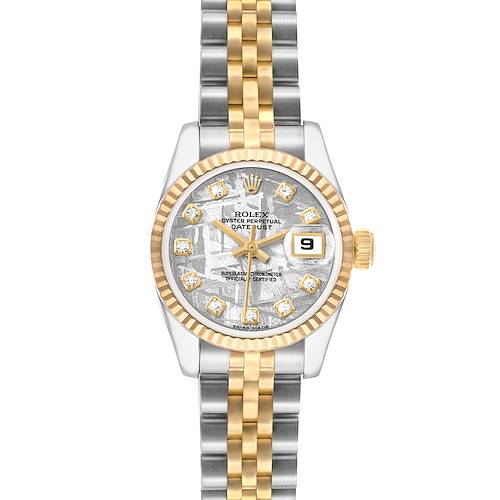 Photo of Rolex Datejust Steel Yellow Gold Meteorite Diamond Ladies Watch 179173
