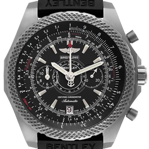 The image shows a front view of a Breitling Bentley E2736522/BC63 Men's Titanium Black Dial E2736522/BC63 Men's Titanium Black Dial watch, highlighting its face, dials, and bezel details.