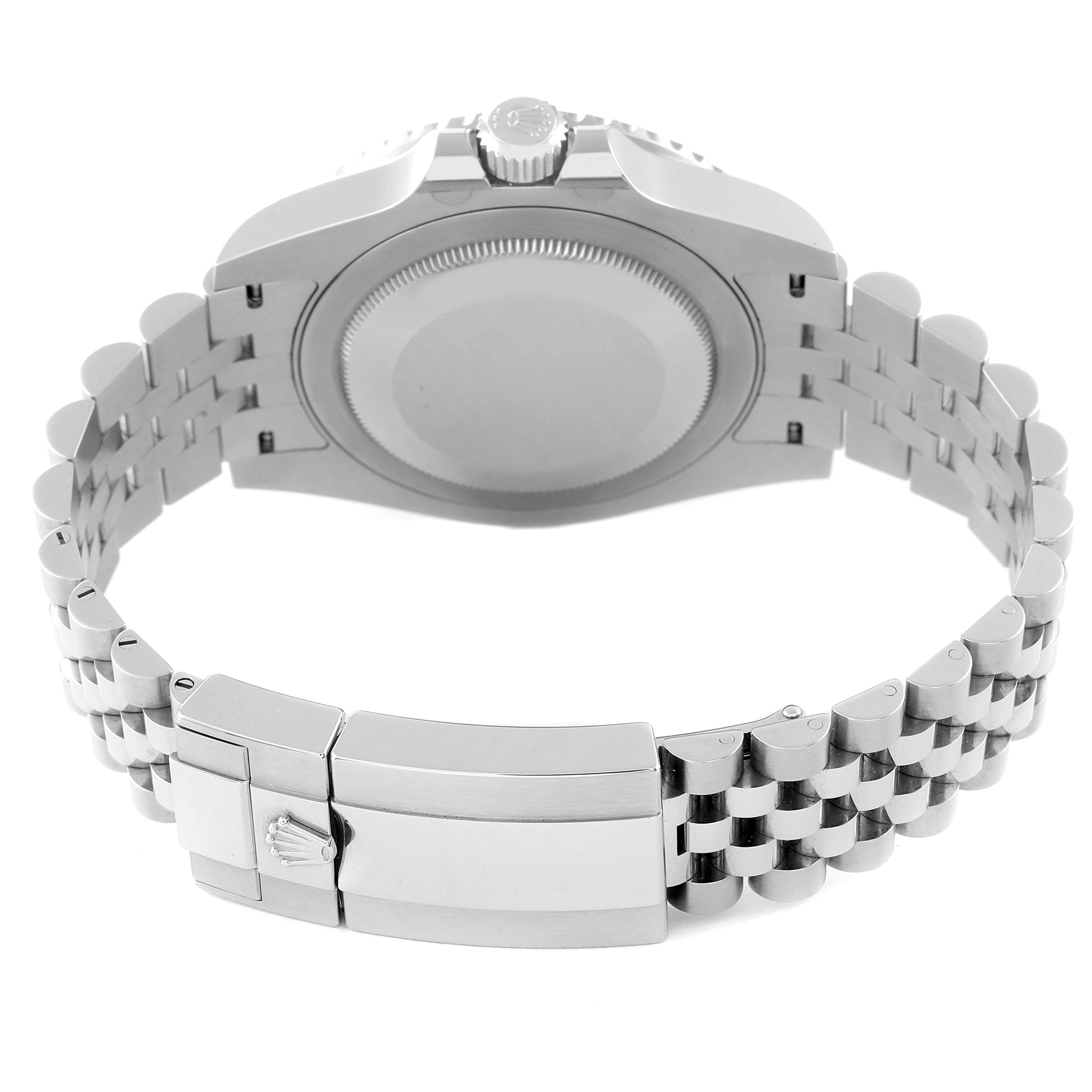 The image shows the back and bracelet clasp of a Rolex GMT-Master 126710 Men's Stainless Steel Black Dial 126710 Men's Stainless Steel Black Dial watch from a rear angle.