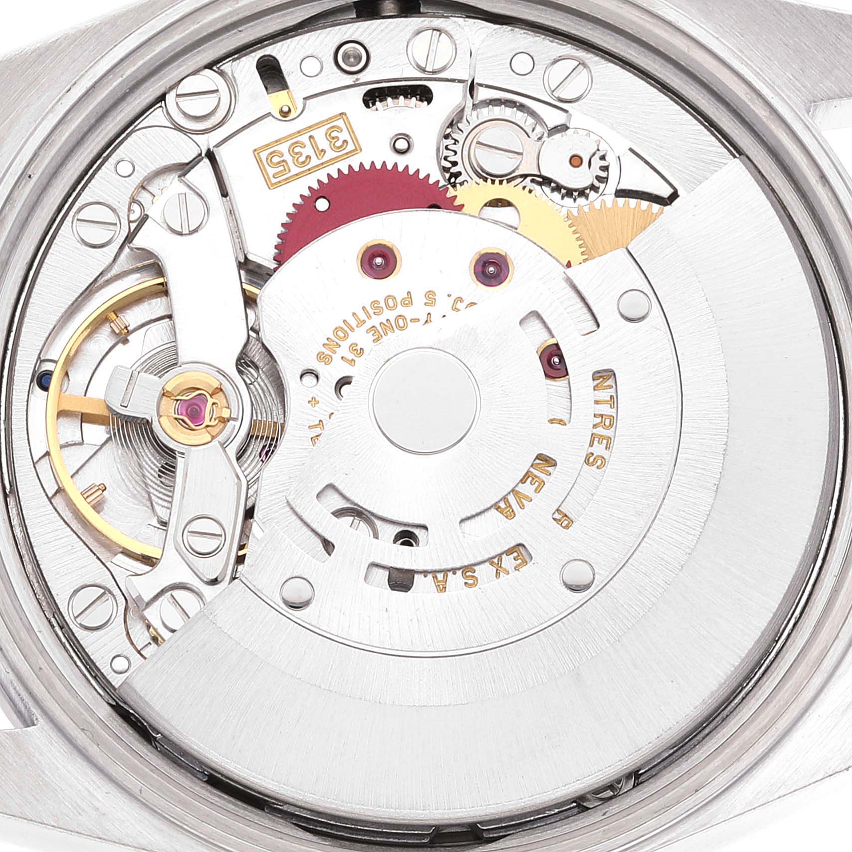 This image shows the internal movement mechanism of a Rolex Date 15200 Men's Stainless Steel White Dial 15200 Men's Stainless Steel White Dial watch.