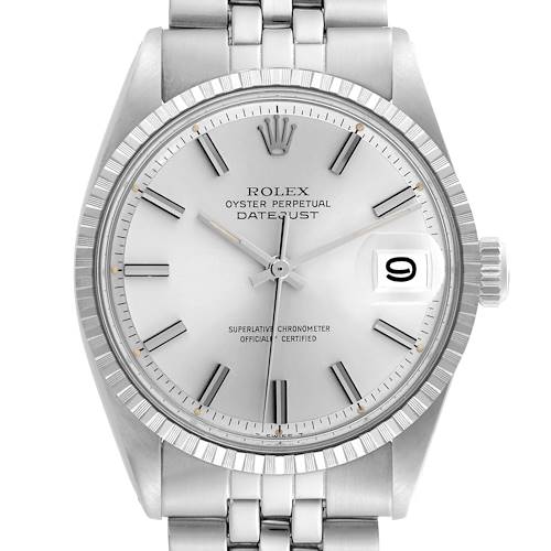 The Rolex Vintage Collection 1603 Men's Stainless Steel Silver Dial 1603 Men's Stainless Steel Silver Dial watch is shown from the front, displaying the full face, bezel, and a portion of the bracelet.