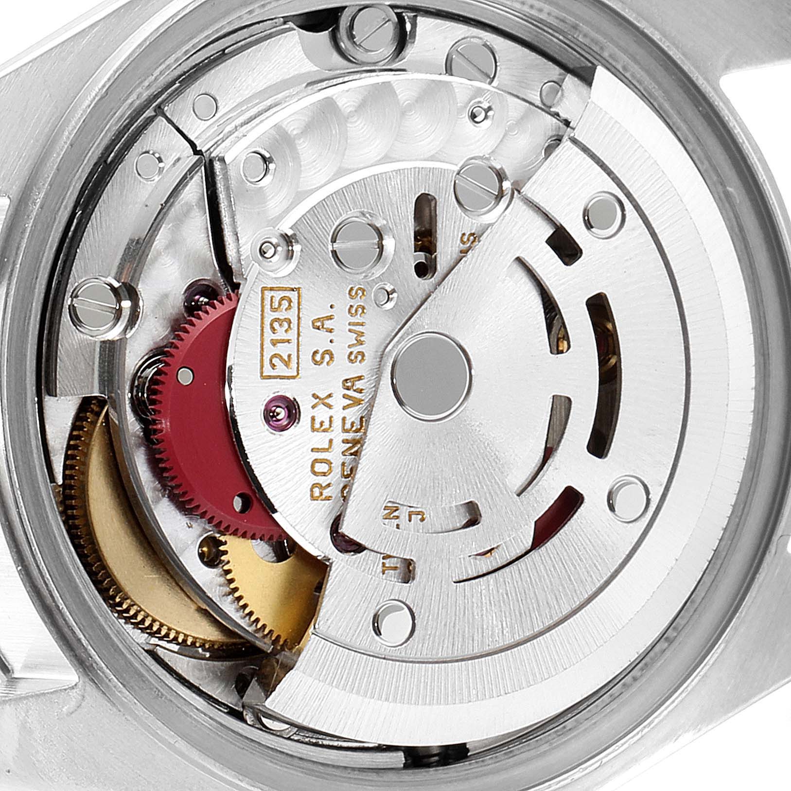 This image shows the inner mechanical movement of a Rolex Datejust 69174 Women's Stainless Steel Pink Dial 69174 Women's Stainless Steel Pink Dial watch, viewed from the back.