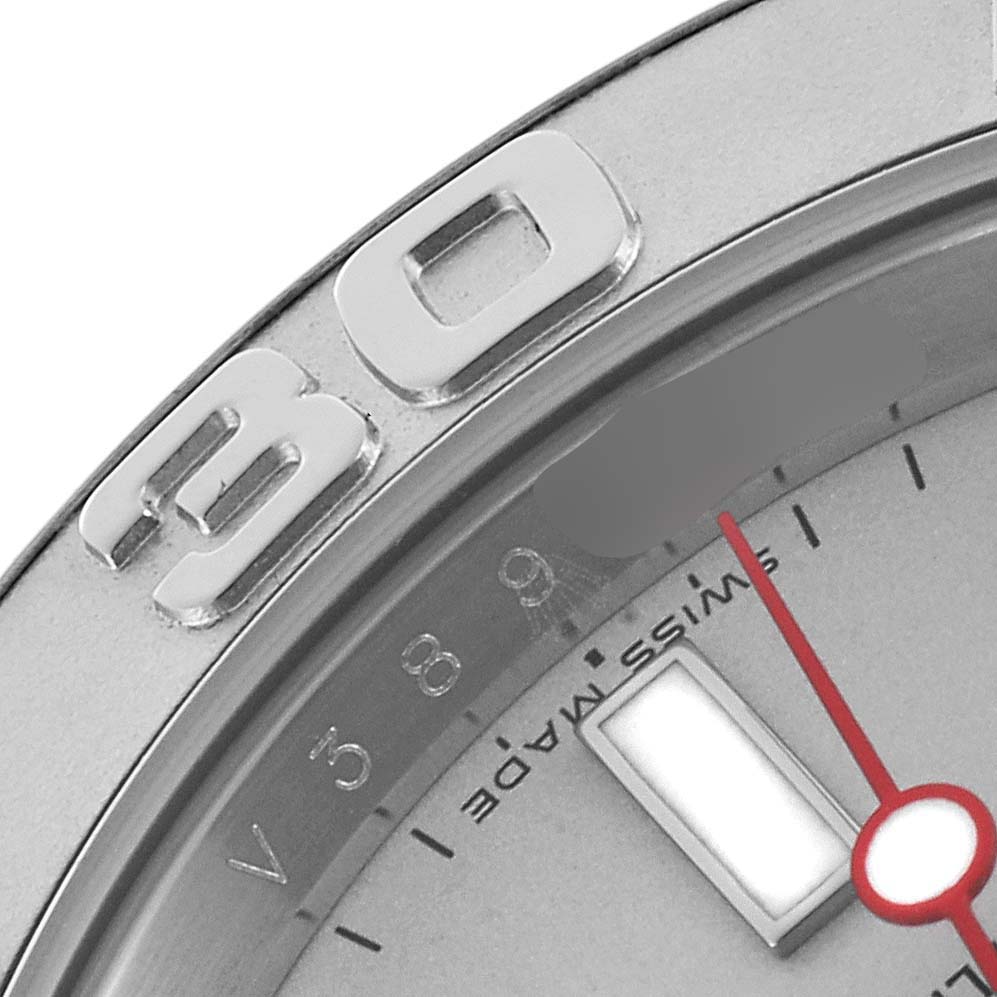 The image shows a close-up of the Rolex Yacht-Master 16622 Men's Stainless Steel Silver Dial 16622 Men's Stainless Steel Silver Dial watch bezel and part of the dial, highlighting the number "30".
