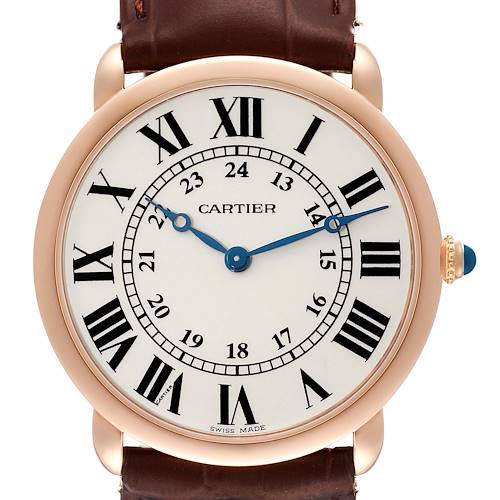 Photo of Cartier Ronde Louis Rose Gold Mechanical Movement Mens Watch W6800251