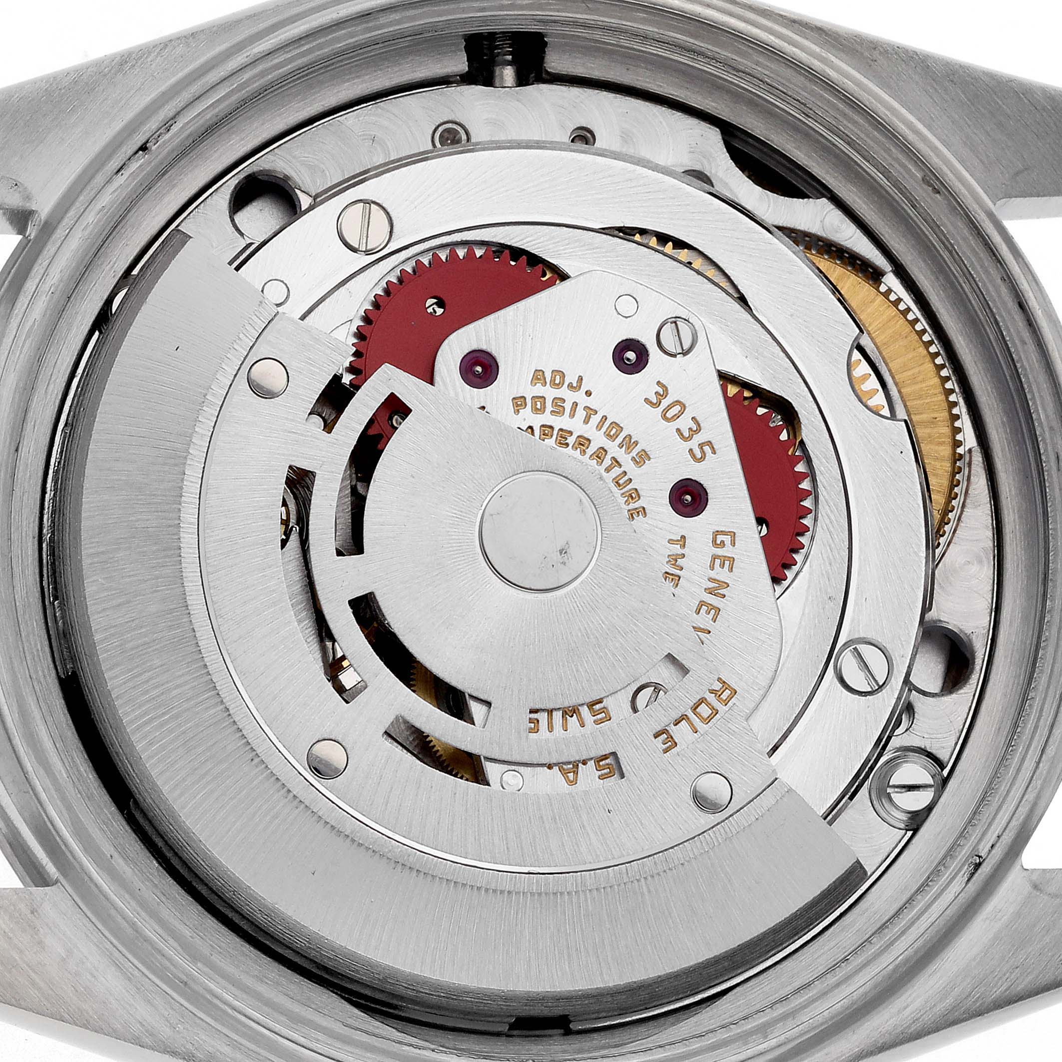 The image shows the movement mechanism of a Rolex Datejust 16030 Men's Stainless Steel Silver Dial 16030 Men's Stainless Steel Silver Dial watch, viewed from the back.
