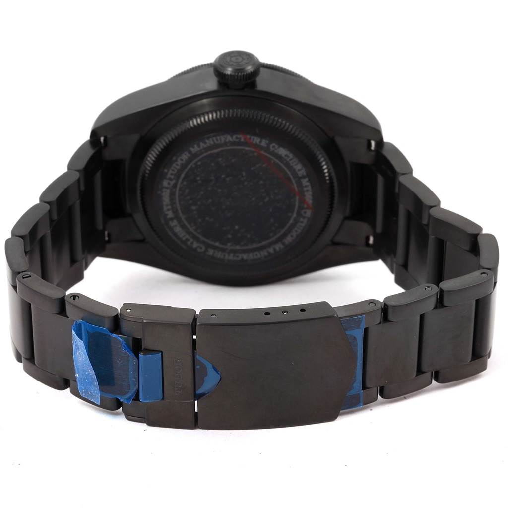 The image shows the back view and bracelet clasp of the Tudor Heritage Black Bay 79230DK Men's Stainless Steel Black Dial 79230DK Men's Stainless Steel Black Dial watch.