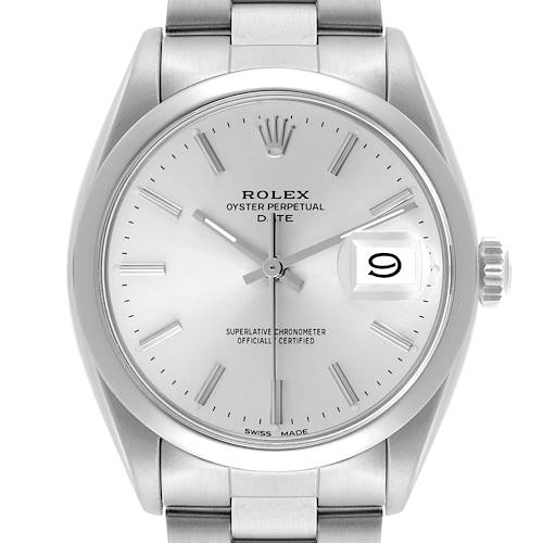 The Rolex Vintage Collection 1500 Men's Stainless Steel Silver Dial 1500 Men's Stainless Steel Silver Dial watch is shown from a front angle, displaying its dial, hour markers, hands, and crown.