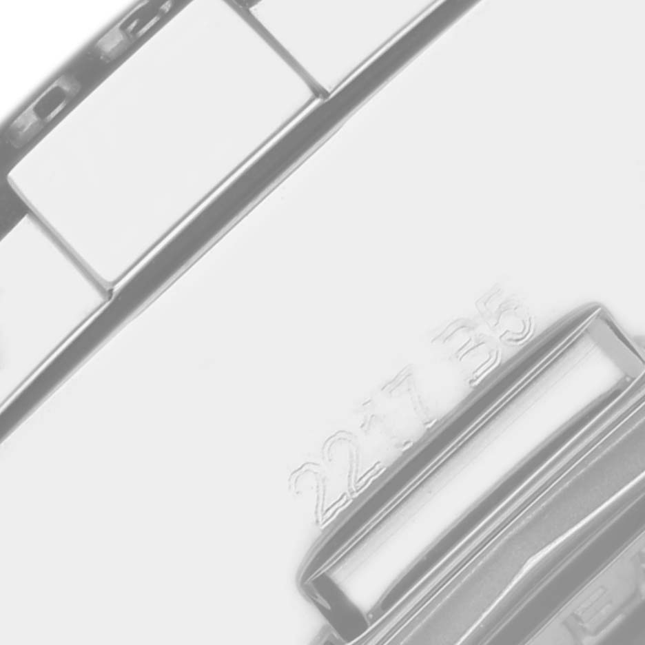 The image shows a close-up of the bracelet clasp of the Breitling Colt A73388 Men's Stainless Steel White Dial A73388 Men's Stainless Steel White Dial watch, featuring part of the deployment clasp and engraved numbers.