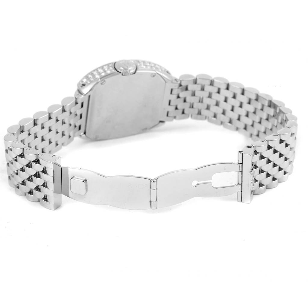 This image shows the back view of the band and clasp of the Bedat 314.051.109 Women's Stainless Steel Silver Dial 314.051.109 Women's Stainless Steel Silver Dial No. 3 Stainless Steel Diamond Ladies Watch 314.051.109 model.