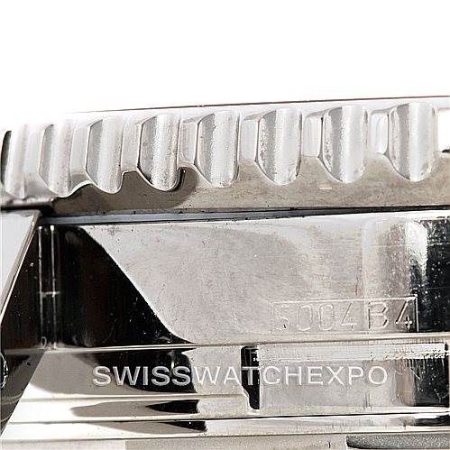 The image shows a close-up side view of the bezel and part of the case of a Breitling Navitimer A24322 Men's Stainless Steel Black Dial A24322 Men's Stainless Steel Black Dial watch, with visible model markings.