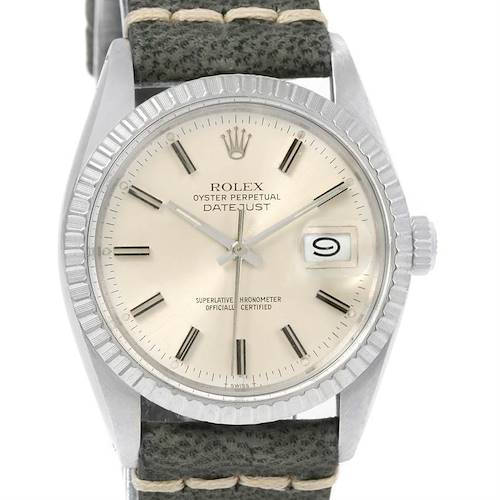 This Rolex Vintage Collection 16030 Men's Stainless Steel Silver Dial 16030 Men's Stainless Steel Silver Dial model is shown from a front angle, displaying its dial, bezel, and strap.