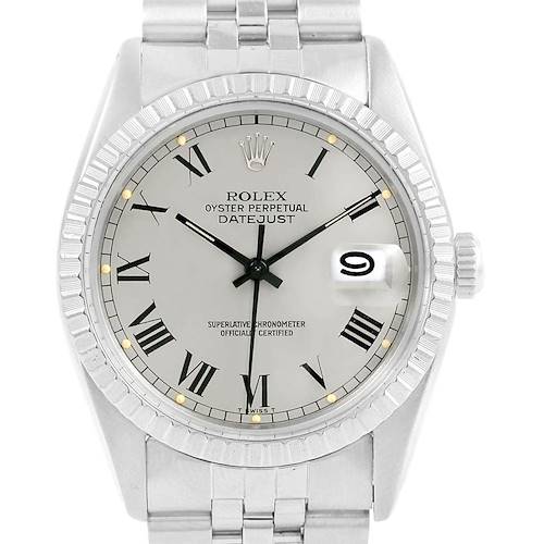 The watch is a Rolex Vintage Collection 16030 Men's Stainless Steel Grey Dial 16030 Men's Stainless Steel Grey Dial model, shown from the front, displaying its face, bezel, and bracelet.
