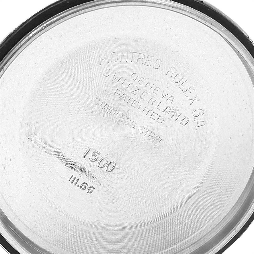 The image shows the inside of the case back for the Vintage Collection model by Rolex.