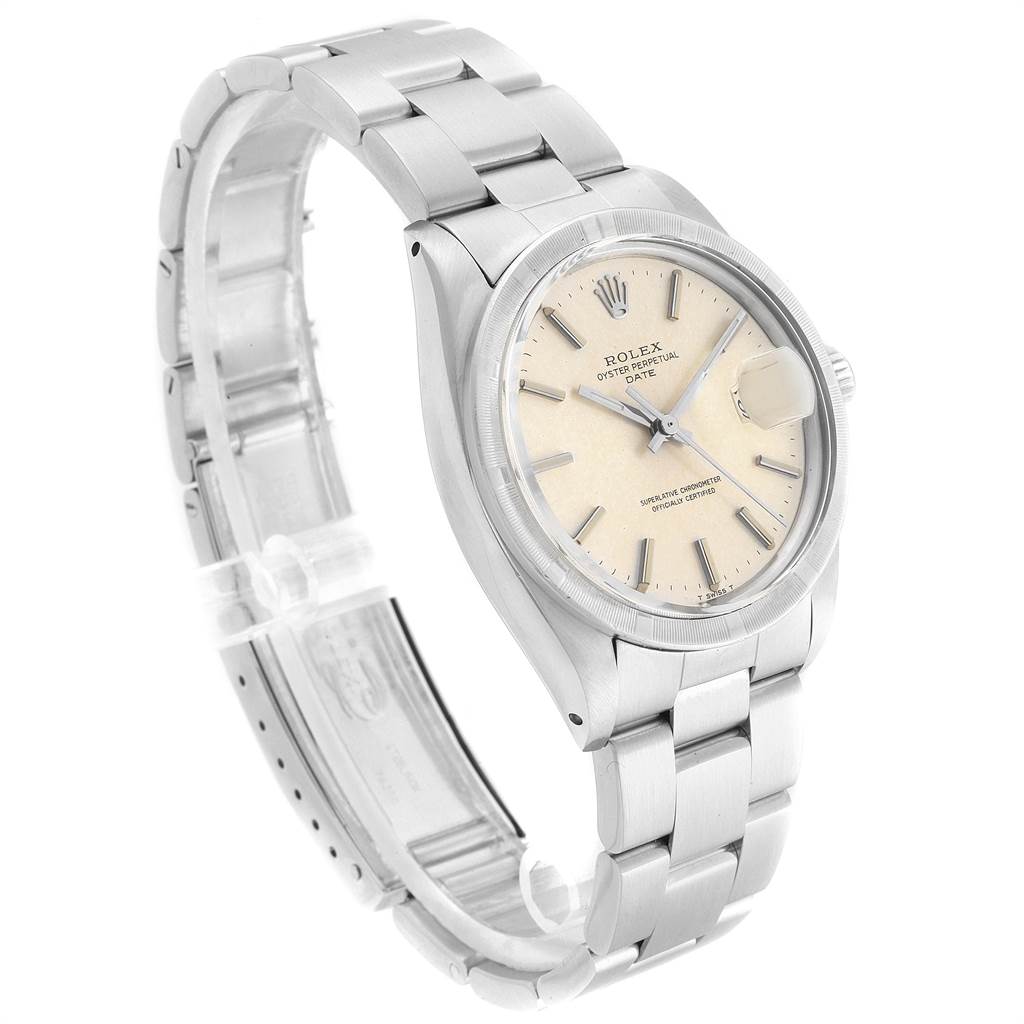 The Rolex Vintage Collection 1501 Men's Stainless Steel Silver Dial 1501 Men's Stainless Steel Silver Dial watch is shown at a slight angle, displaying the band, case, dial, and part of the bracelet.