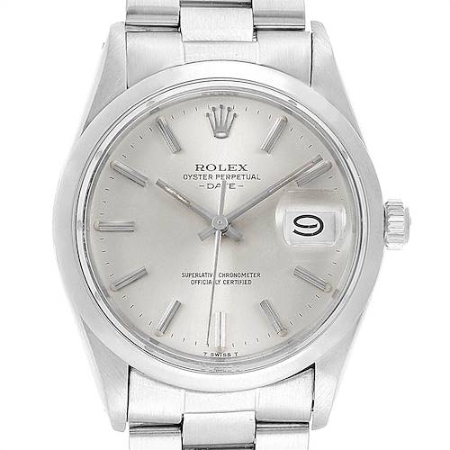 The Rolex Vintage Collection 15000 Men's Stainless Steel Silver Dial 15000 Men's Stainless Steel Silver Dial model is shown from a front angle, displaying the dial, hands, date window, crown, and part of the bracelet.