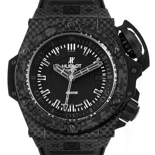 The image shows a front view of the Hublot Big Bang 731.QX.1140.RX Men's Titanium Black Dial 731.QX.1140.RX Men's Titanium Black Dial watch, displaying its face, case, and bezel.