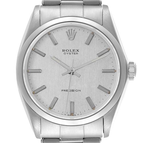 The Rolex Vintage Collection 6426 Men's Stainless Steel Silver Dial 6426 Men's Stainless Steel Silver Dial watch is shown from a front angle, highlighting the dial, hour markers, and crown.