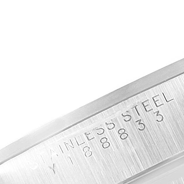 The image shows a close-up view of the side with the stainless steel marking of the Rolex Date 15200 Men's Stainless Steel Black Dial 15200 Men's Stainless Steel Black Dial model watch.