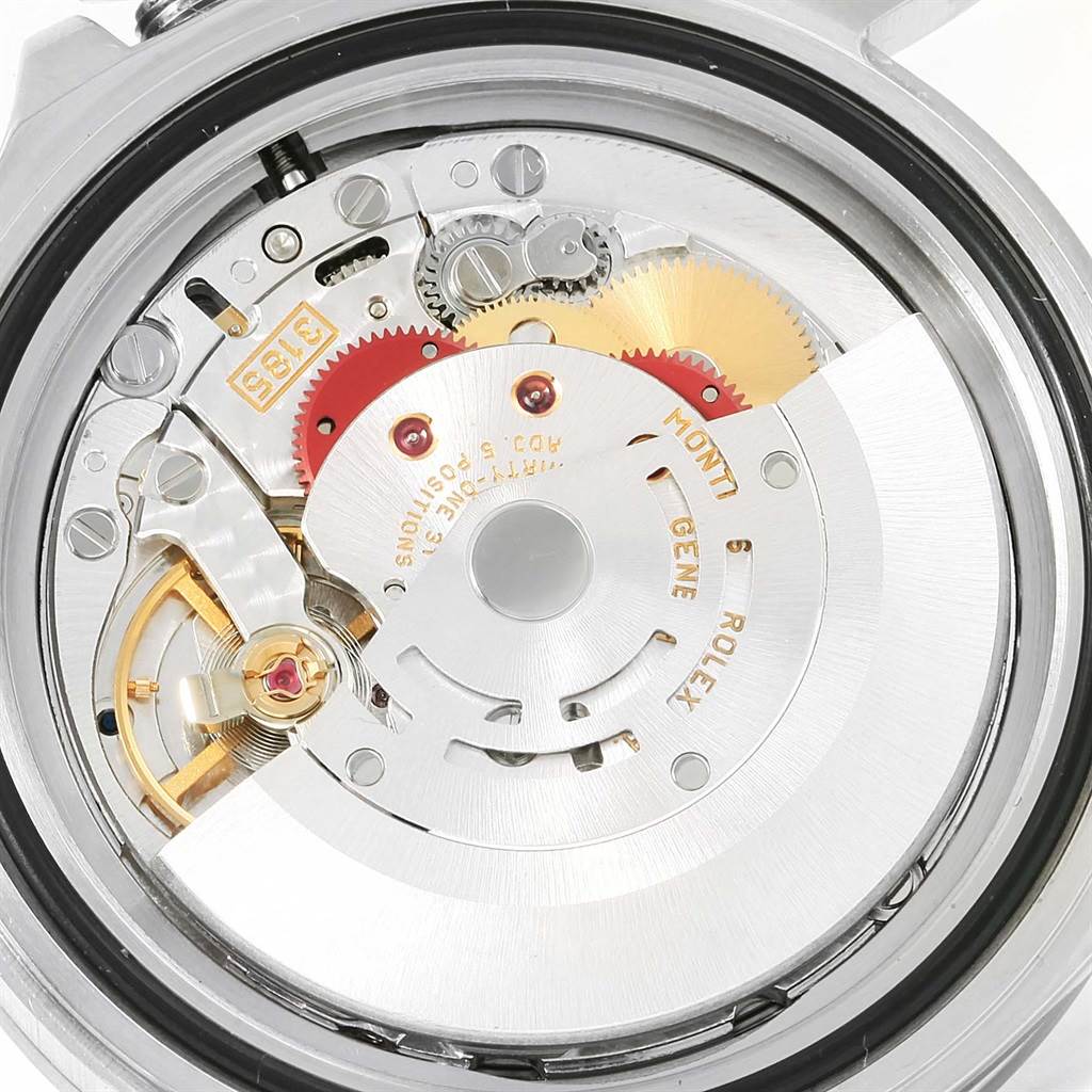 The image shows the internal mechanical movement of the Rolex Explorer 16570 Men's Stainless Steel White Dial 16570 Men's Stainless Steel White Dial watch.