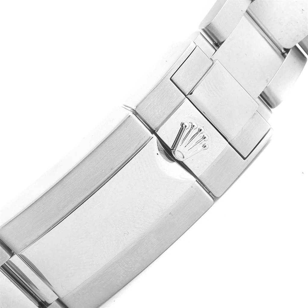 This image shows a close-up of the clasp and bracelet of a Rolex GMT-Master 116710 Men's Stainless Steel Black Dial 116710 Men's Stainless Steel Black Dial watch.