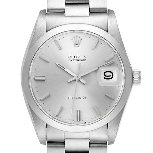 The Rolex Vintage Collection 6694 Men's Stainless Steel Silver Dial 6694 Men's Stainless Steel Silver Dial model is shown from a front angle, displaying the dial, hands, crown, and part of the bracelet.