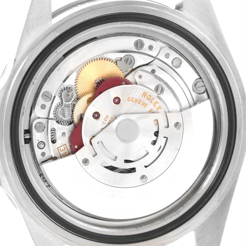 This image shows the internal mechanical movement of a Rolex Submariner 14060 Men's Stainless Steel Black Dial 14060 Men's Stainless Steel Black Dial watch, viewed from the back case.