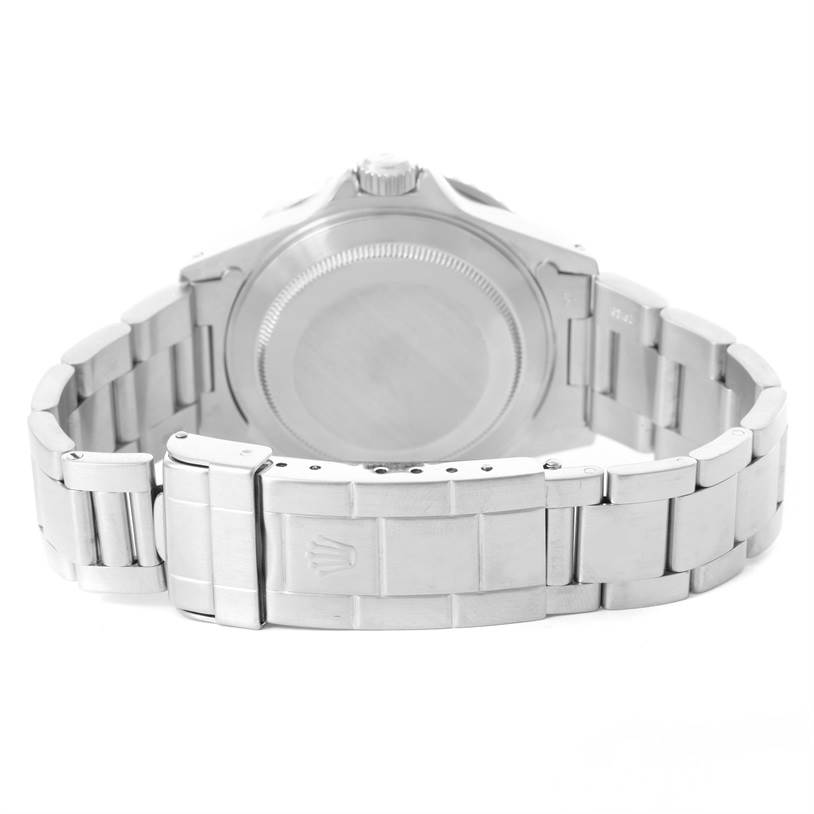 The image shows the back case and bracelet of a Rolex Submariner 16610 Men's Stainless Steel Black Dial 16610 Men's Stainless Steel Black Dial model taken from a rear angle.