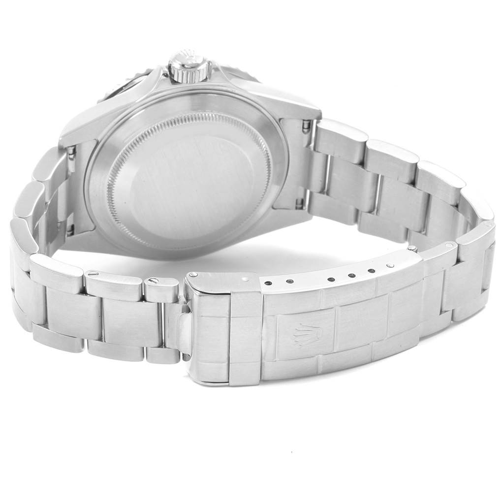 The image shows the back case and bracelet of a Rolex Submariner 16610LV Men's Stainless Steel Black Dial 16610LV Men's Stainless Steel Black Dial watch.