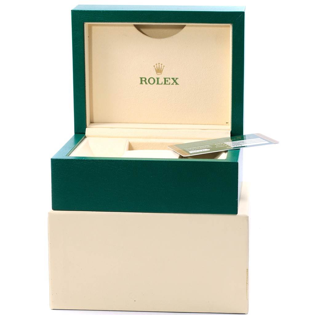 The image shows an open Rolex Submariner 116610 Men's Stainless Steel Black Dial 116610 Men's Stainless Steel Black Dial watch box with an authenticity card partially visible.