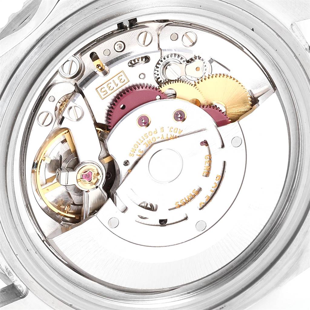 This is an image of the internal movement mechanism of a Rolex Submariner 16610LV Men's Stainless Steel Black Dial 16610LV Men's Stainless Steel Black Dial watch.