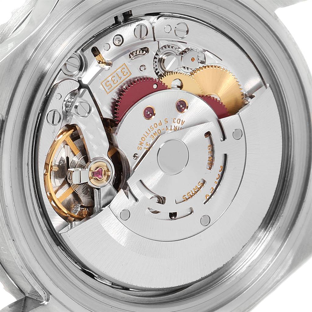 This image shows the inner mechanical movement of a Rolex Submariner 16610 Men's Stainless Steel Black Dial 16610 Men's Stainless Steel Black Dial watch, viewed from the back.