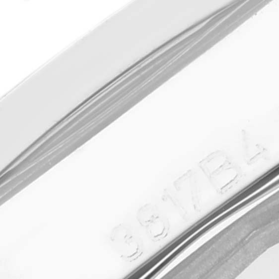 The image shows a close-up angle of the case back with engraving on the Galactic 29 Mother of Pearl Dial Steel Ladies Watch W72348 by Breitling W7234812/A784 Women's Stainless Steel Mother of Pearl Dial W7234812/A784 Women's Stainless Steel Mother of Pearl Dial.