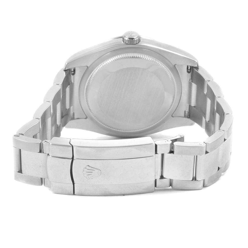 This image shows the back case and clasp of a Rolex Turn-o-Graph 116264 Men's Stainless Steel Blue Dial 116264 Men's Stainless Steel Blue Dial watch.